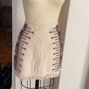 Zara embroidered skirt
